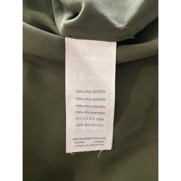J.Crew Chiffon Sleeveless Camisole Top Olive Green Size 6 Minimalist Fall Career - Picture 4 of 10